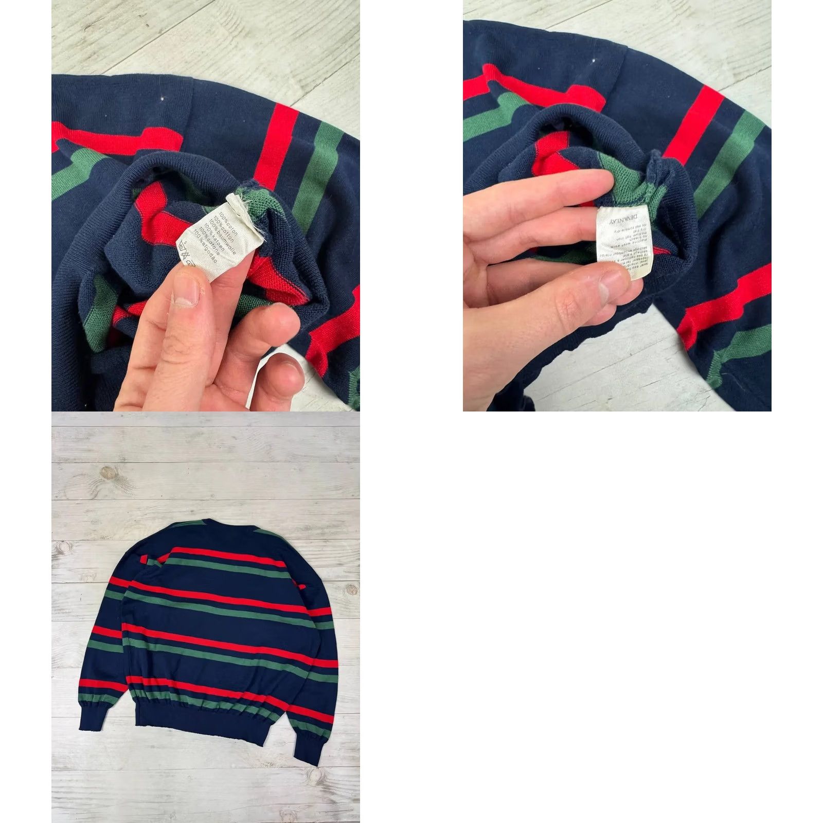 Lacoste VINTAGE Lacoste Sweater Steel Blue Striped Knit 2XL Men 90s Size US XXL / EU 58 / 5 - 8 Thumbnail