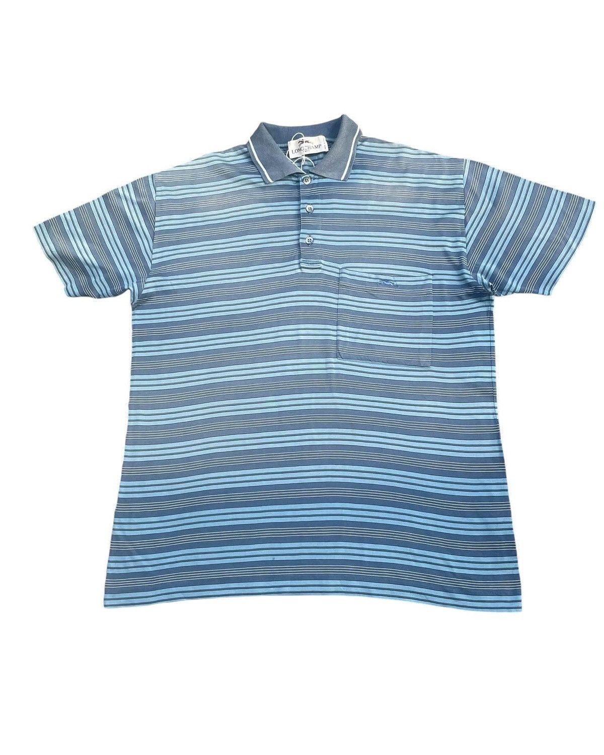 Designer Vintage Longchamp Polo Tshirt Size US L / EU 52-54 / 3 - 1 Thumbnail
