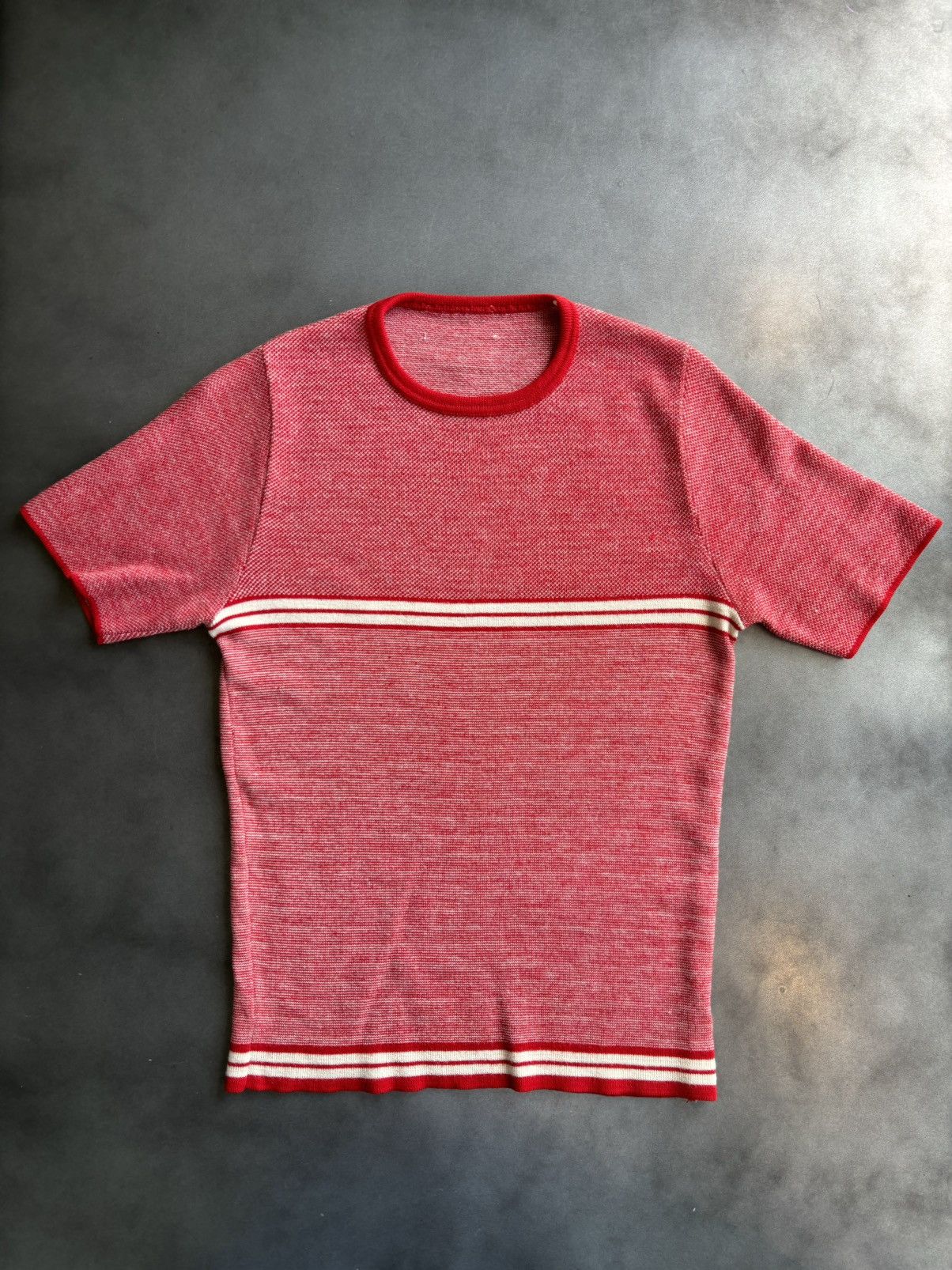 Other × Vintage 70s Vintage Knit Tee Tight Neck Compression Baby Ringer XS Size US XS / EU 42 / 0 - 1 Thumbnail