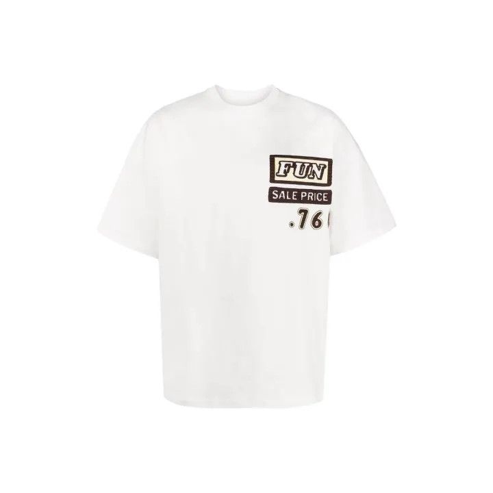 Jil Sander JIL SANDER White Short Sleeve Embroidered T-Shirt 0079 Size US S / EU 44-46 / 1 - 1 Thumbnail