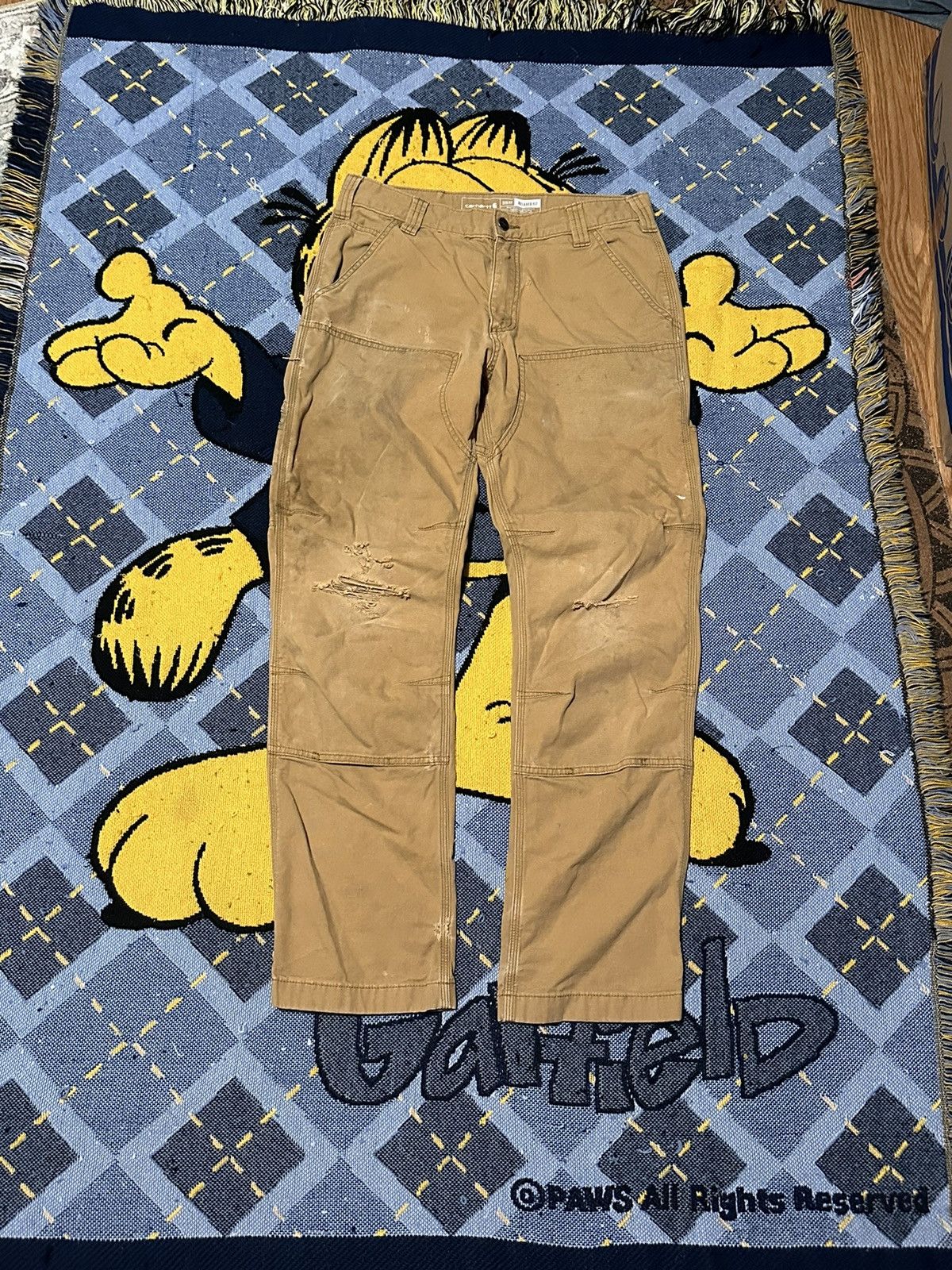 Carhartt Vintage Thrashed Carhartt Double Knee Size US 31 - 1 Thumbnail