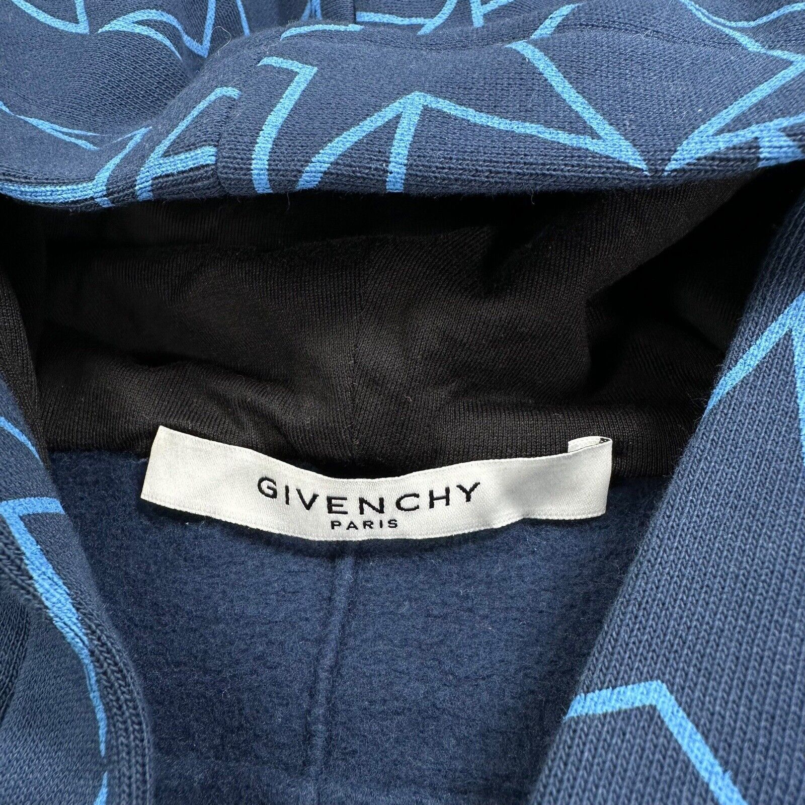 Givenchy Givenchy Size S Jacket Oversized Blue/Navy Stars Logo Hood Size US S / EU 44-46 / 1 - 3 Thumbnail
