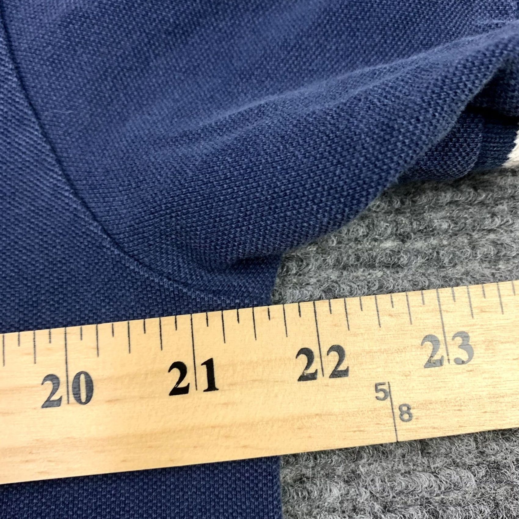 Hanes VINTAGE Hanes Stedman By Hanes Polo Shirt Striped Cuffs Short Sleeve Adult Medium Blue Men’s Polo Size US M / EU 48-50 / 2 - 6 Thumbnail