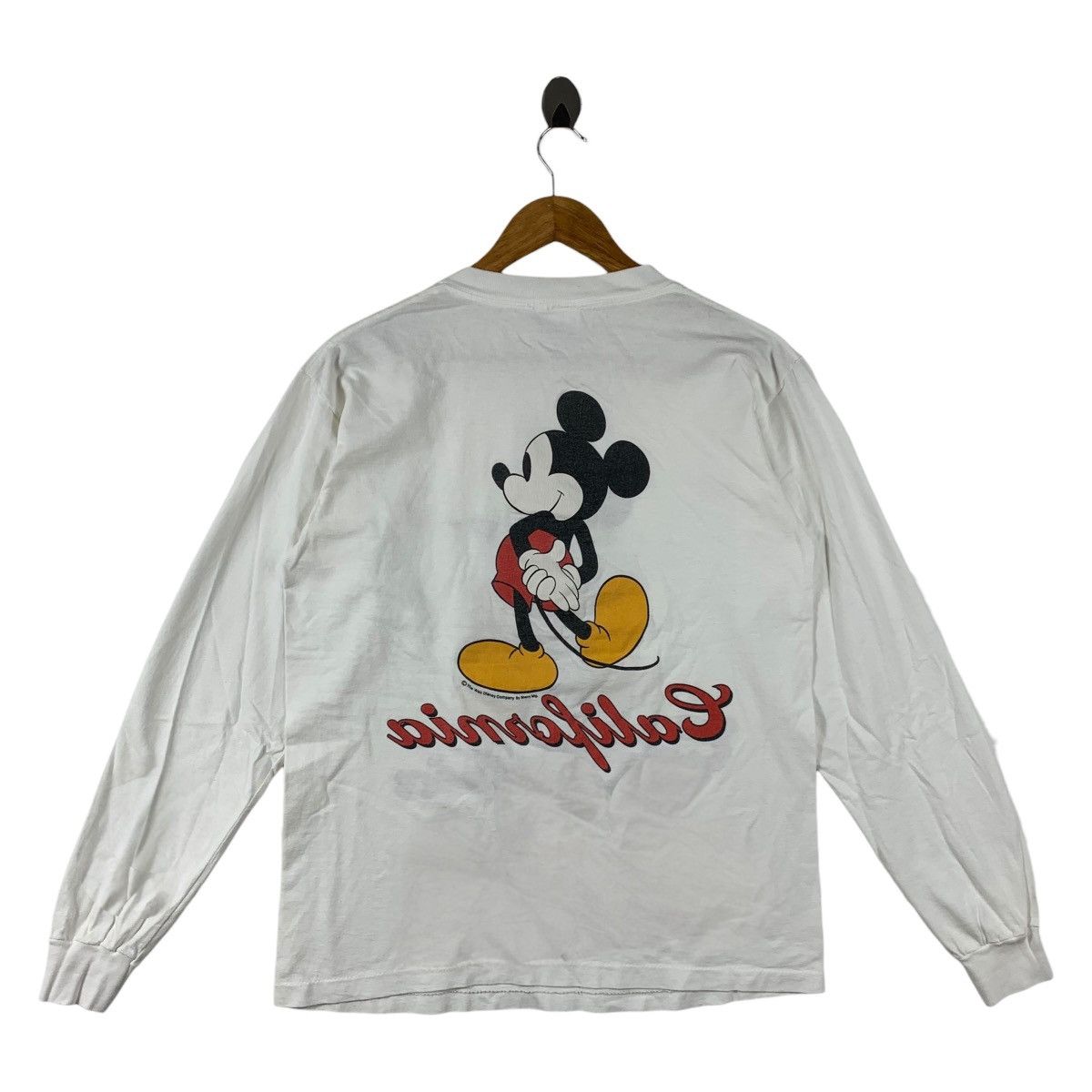 Disney Vintage MICKEY MOUSE mirror printed mickey long sleeve tee Size US M / EU 48-50 / 2 - 4 Thumbnail