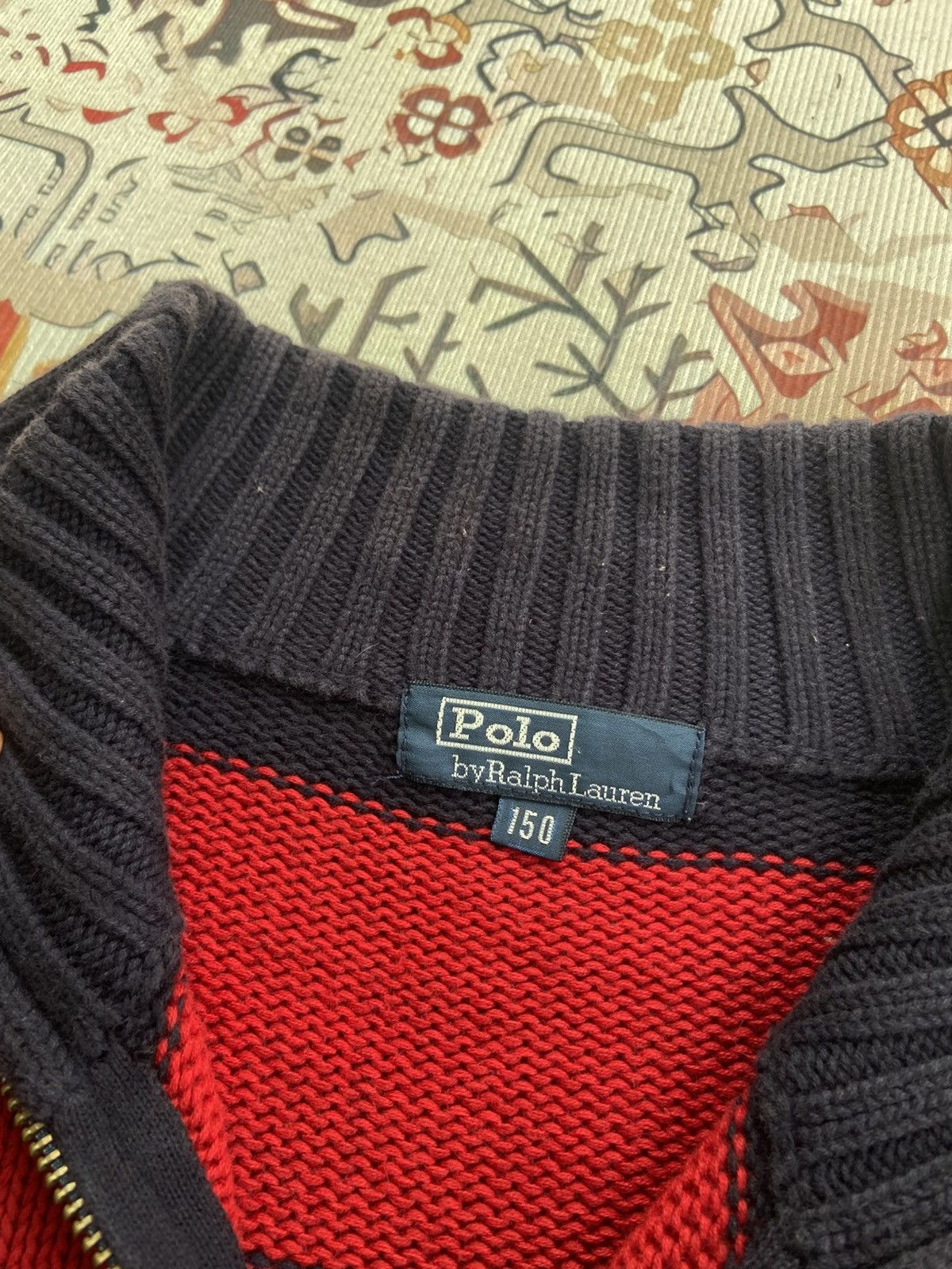Polo Ralph Lauren Vintage Polo Ralph Lauren Striped Zipper Knit Sweater Size US S / EU 44-46 / 1 - 5 Thumbnail