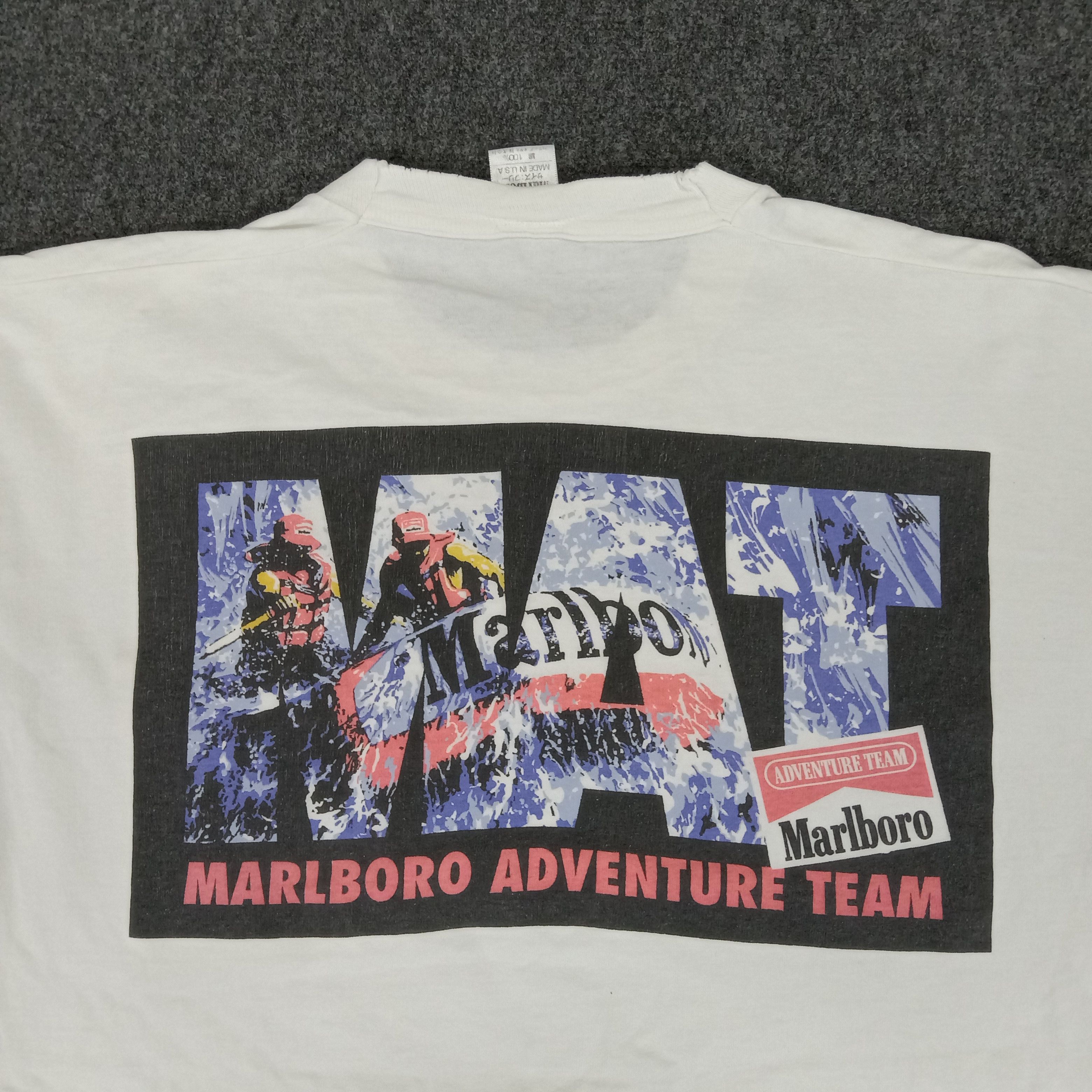 Marlboro Adventure Team × Vintage Vintage 90's Marlboro Adventures Team Sport Promo Tshirt Size US XL / EU 56 / 4 - 2 Thumbnail