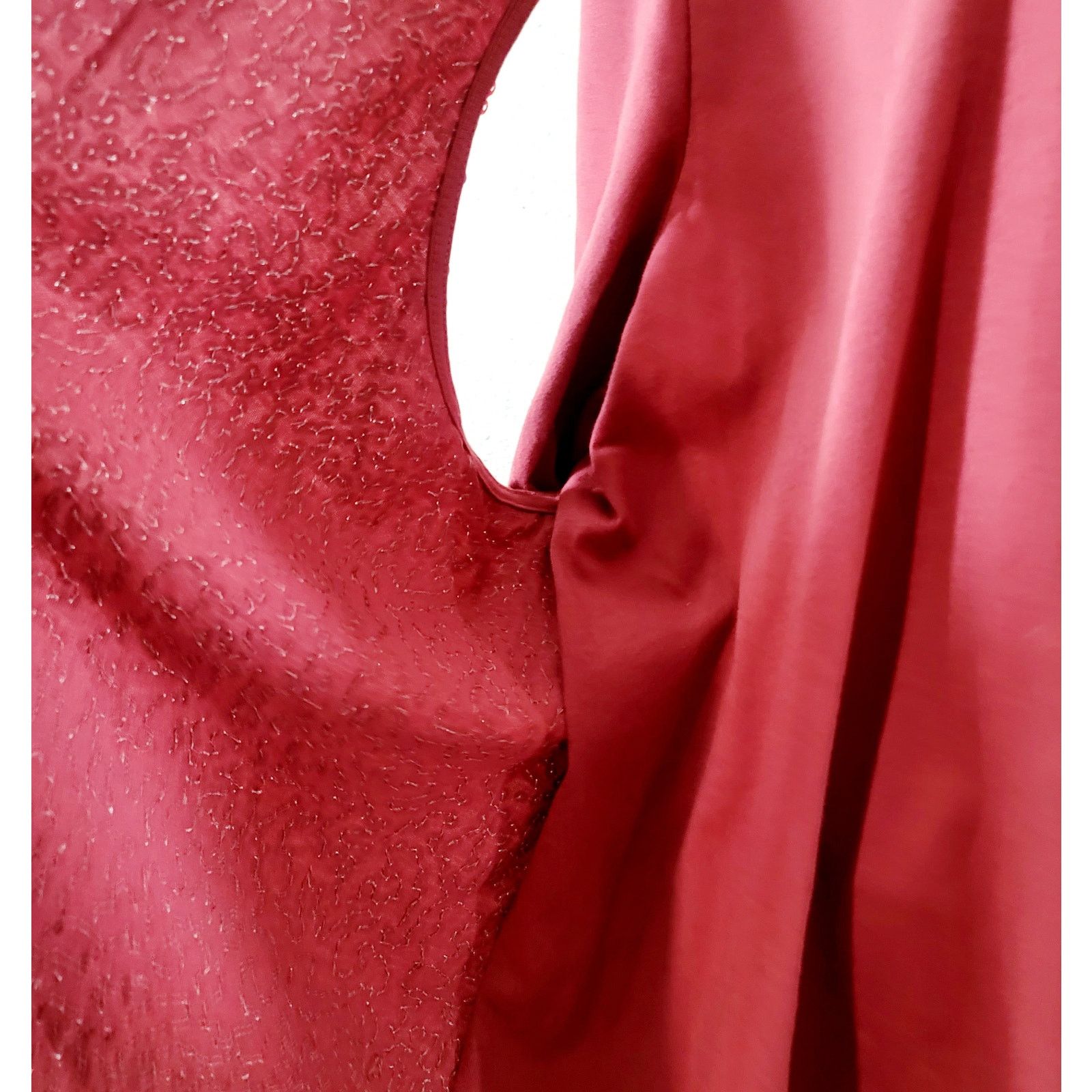 Other Denim 24/7 Red Brownish 2 In 1 Sequin Round Neck Top 1X Soft Size XXL / US 16-18 / IT 52-54 - 6 Thumbnail