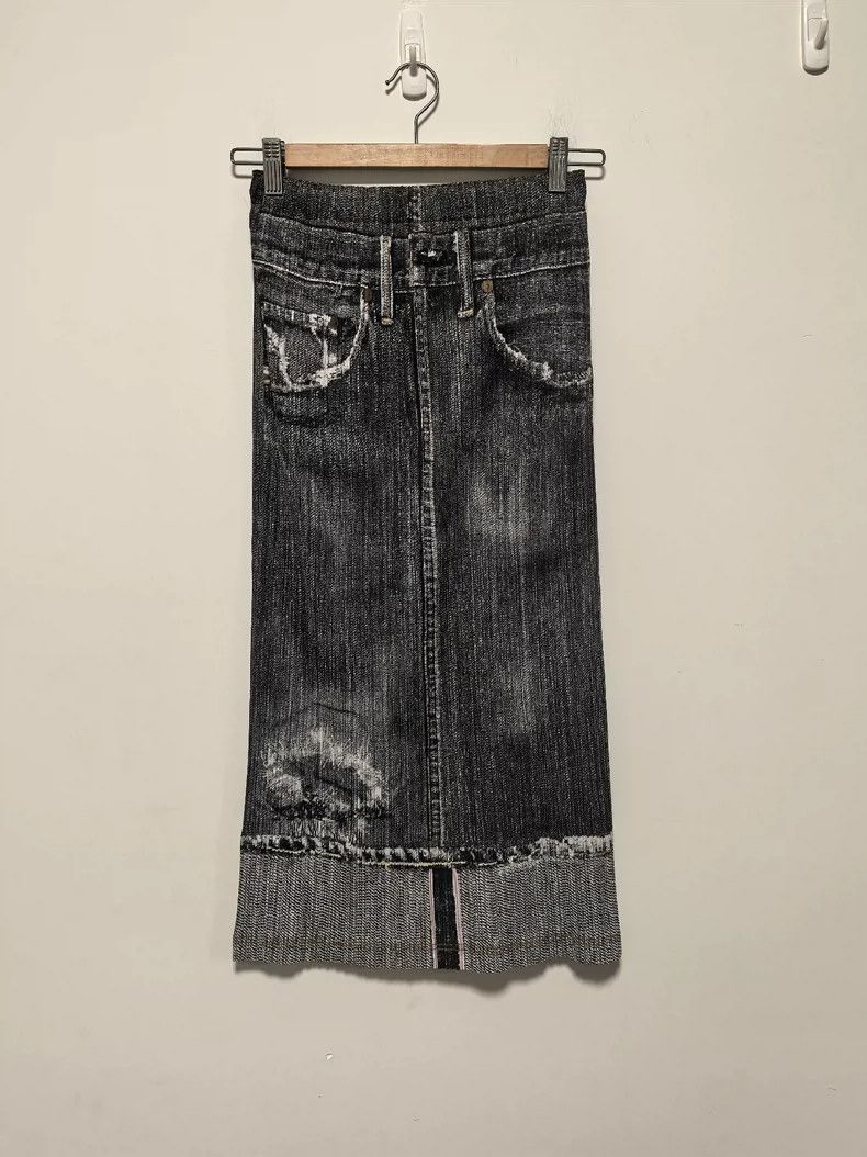 Issey Miyake Issey Miyake Denim Midi Skirt - dmc Size US 30 / EU 46 - 1 Thumbnail