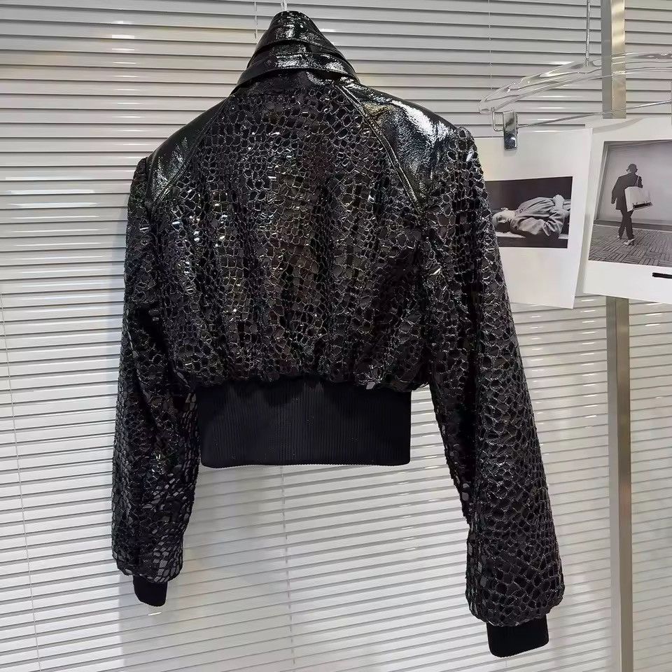 Other Designer Punk Patent PU Leather Glossy Trendy Y2k Jacket Size L / US 10 / IT 46 - 9 Thumbnail