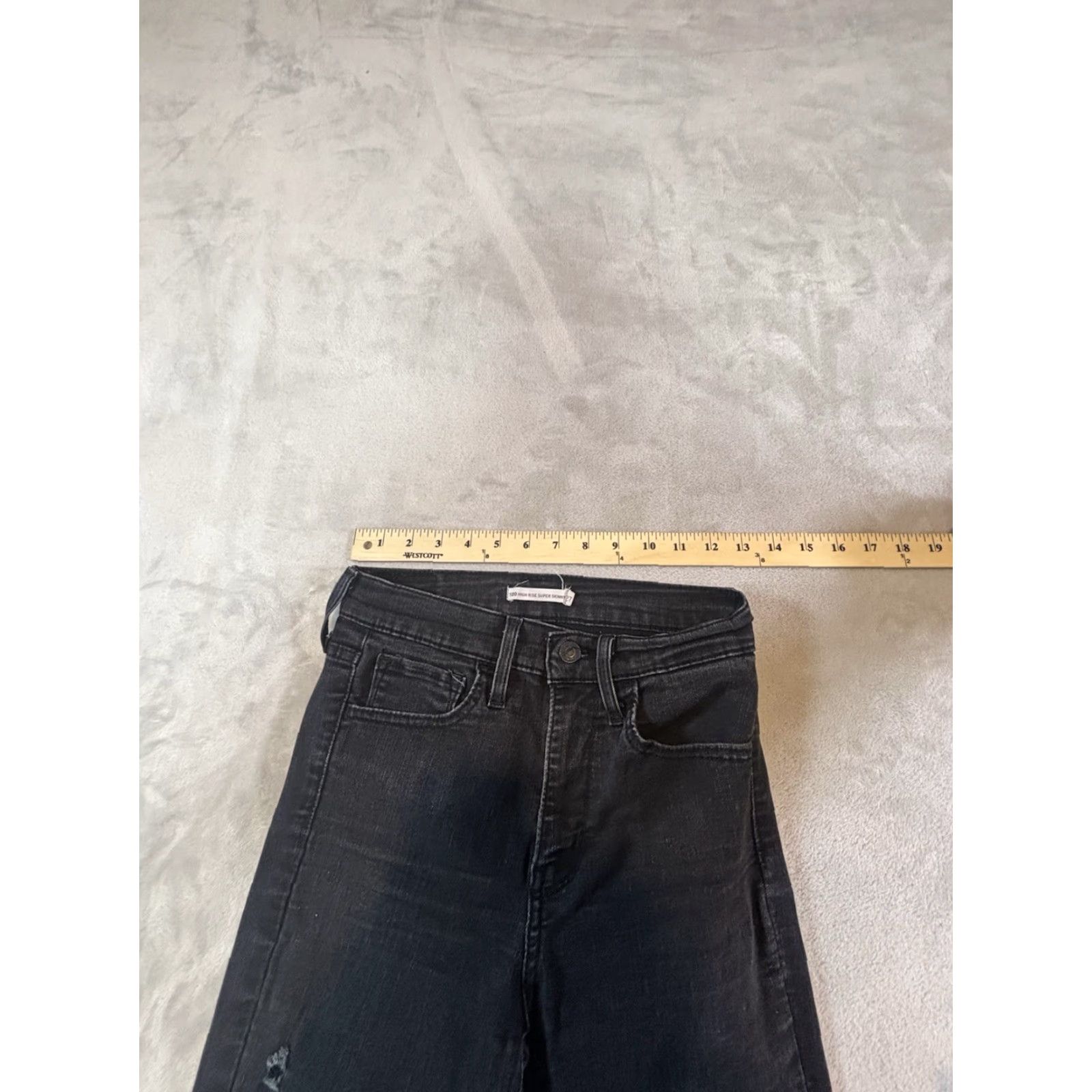 Levi's Levi's 720 Women's Black Denim Jeans High-Rise Super Skinny Size 27 Dark Inseam 30 Size 27" / US 4 / IT 40 - 6 Thumbnail