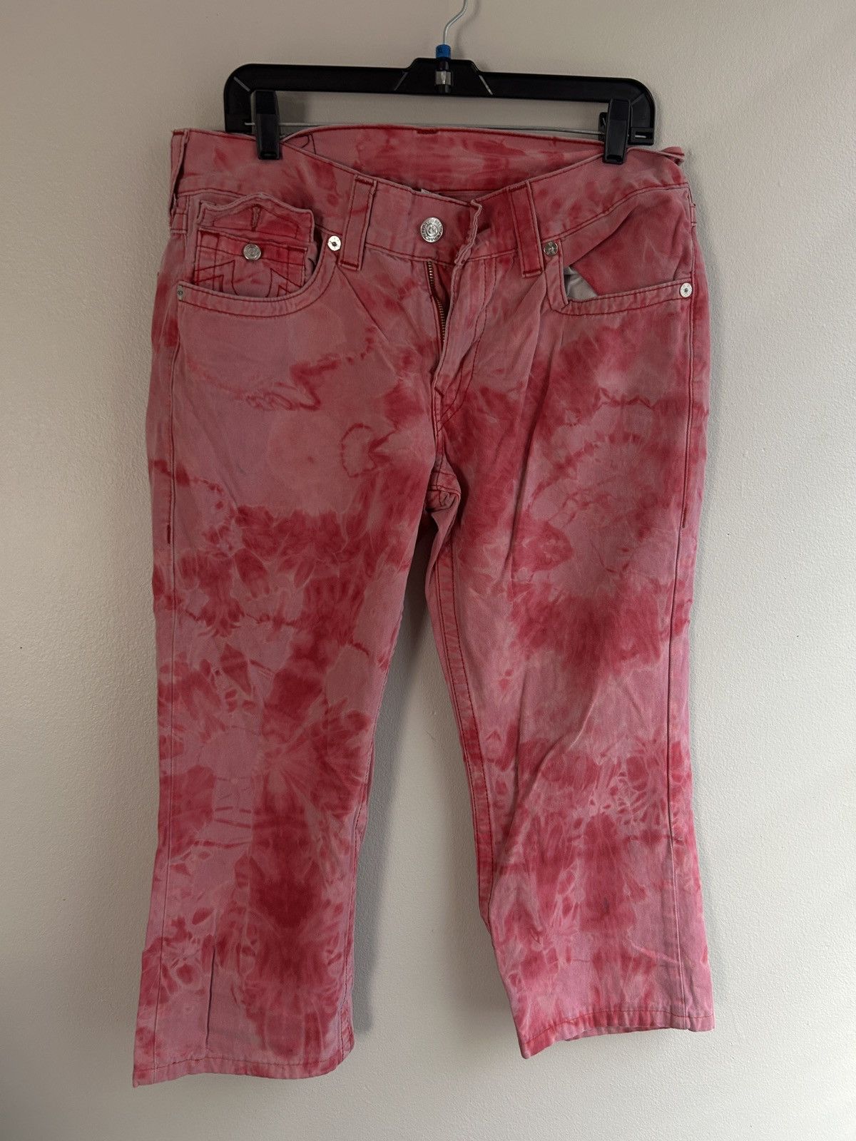 True Religion Custom Pink Tie Dye Denim Size US 34 / EU 50 - 2 Thumbnail