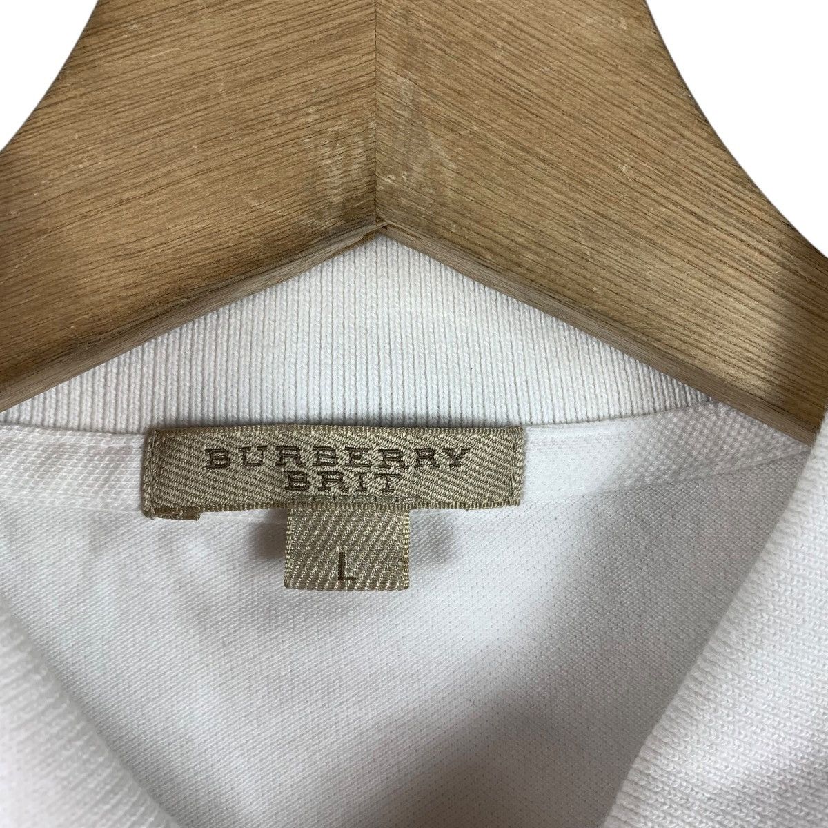 Burberry × Designer BURBERRY brit nova check collar design women polo tee Size L / US 10 / IT 46 - 3 Thumbnail