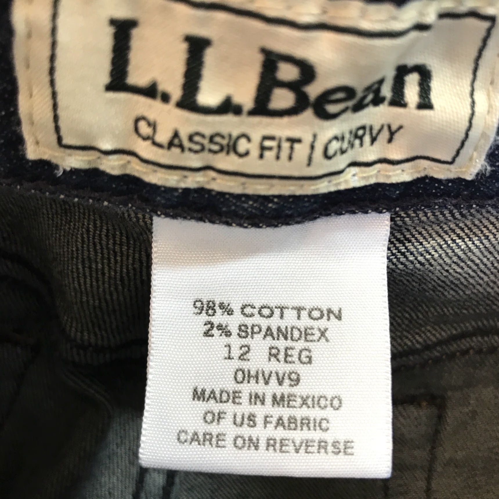 Vintage L.L. Bean Women's Classic Fit Curvy Jeans Dark Wash Size 12 Regular Outdoor Hiking Size 34" / US 12 / IT 48 - 3 Thumbnail