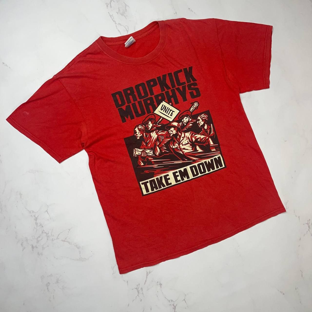 Gildan Vintage Dropkick Murphys Take Em Down Double Side Punk Rock Size US L / EU 52-54 / 3 - 3 Thumbnail