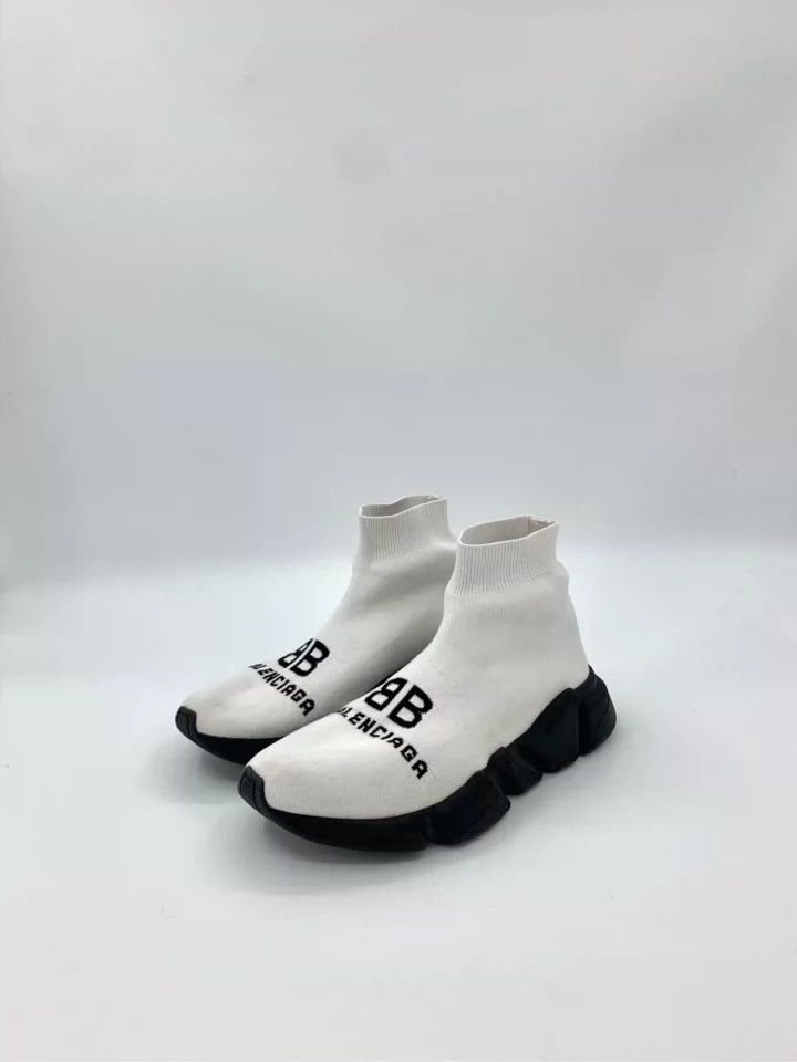 Balenciaga Balenciaga logo monogrammed intarsia black and white color- Size US 5 / EU 37 - 1 Thumbnail