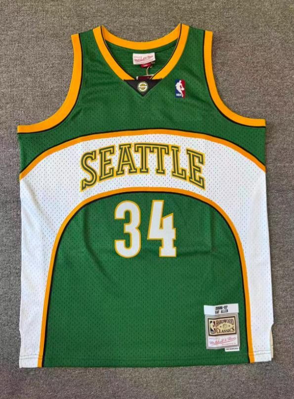 NBA 34 Ray Allen Jersey Seattle SuperSonics Jersey Size US M / EU 48-50 / 2 - 1 Thumbnail