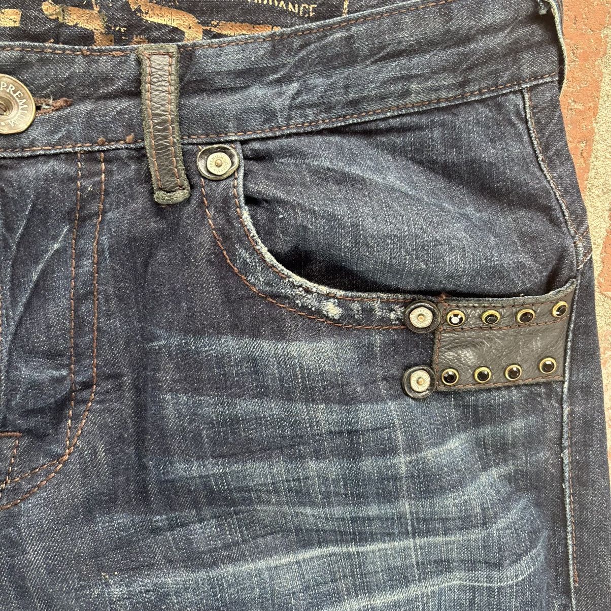 Guess Y2K Studded Premium Guess Rebel Jeans Size US 33 - 3 Thumbnail