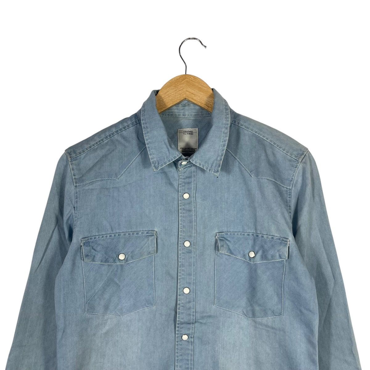 Visvim VISVIM F.I.L. Cubism Denim Western Pearl Snap Button Size US S / EU 44-46 / 1 - 3 Thumbnail