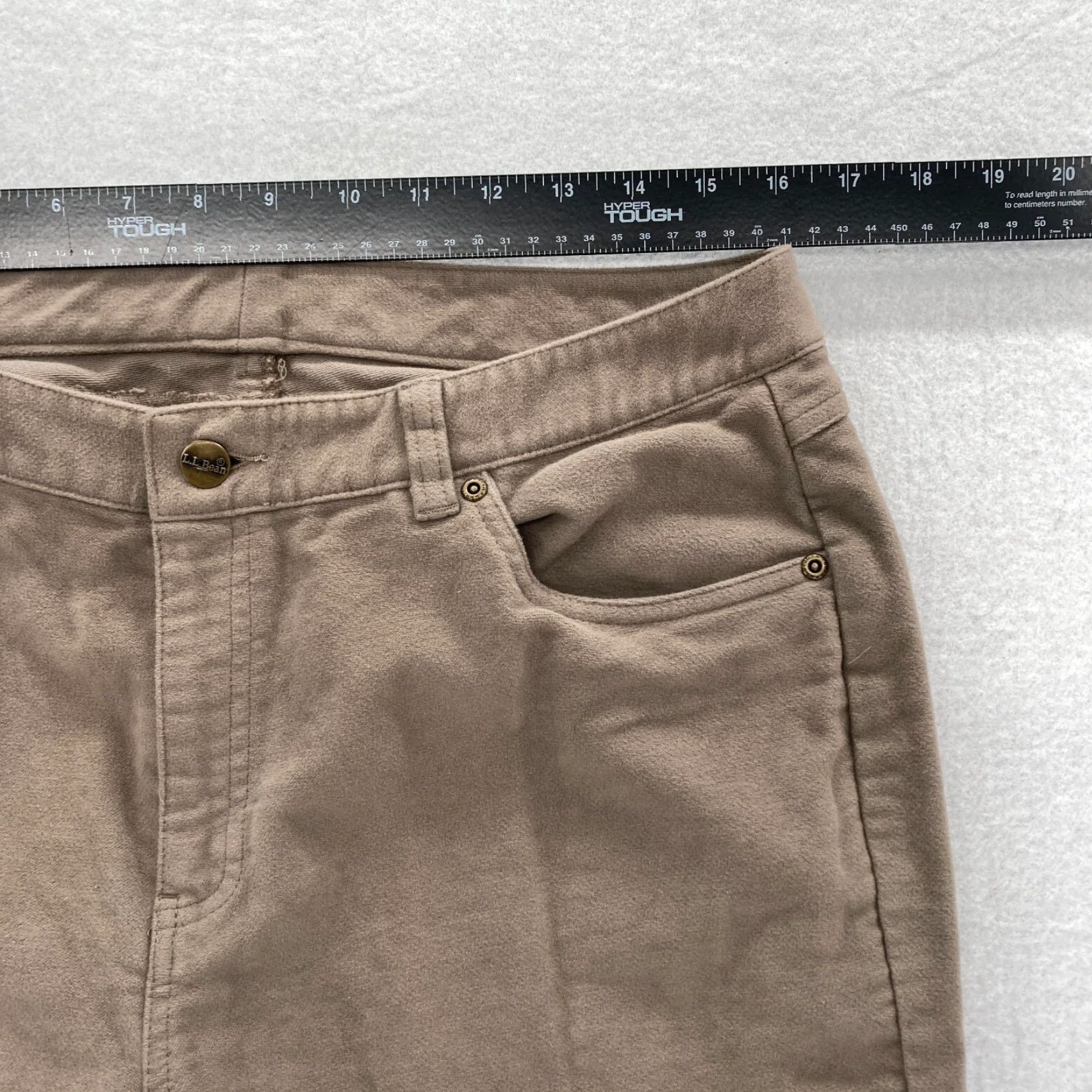 Vintage L.L. Bean Women 14 Brown Soft Stretch Flat Front Chino Pants Mid Rise Pants Size 36" / US 14 / IT 50 - 5 Thumbnail
