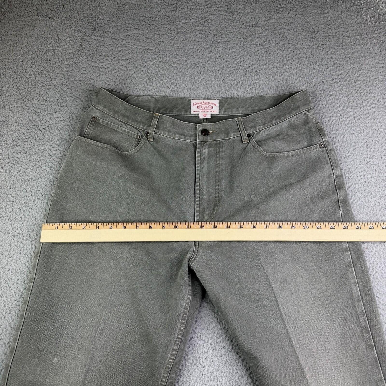 Filson CC Filson Cotton Denim Gray Jeans Men's 38x31 Relaxed Fit Size US 38 / EU 54 - 8 Thumbnail