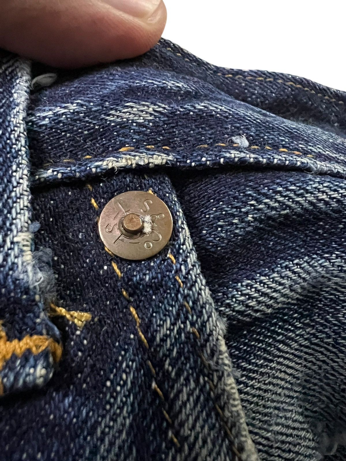 Levi's Vintage Levi’s 501xx Big E Lvc 1950 Usa Distressed Jean Size US 31 - 9 Thumbnail