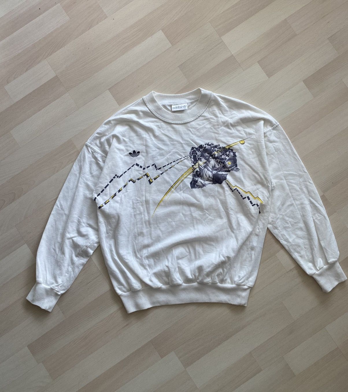 Adidas Vintage Adidas Stefan Edberg Tennis Tournament Sweatshirt Size US S / EU 44-46 / 1 - 1 Thumbnail