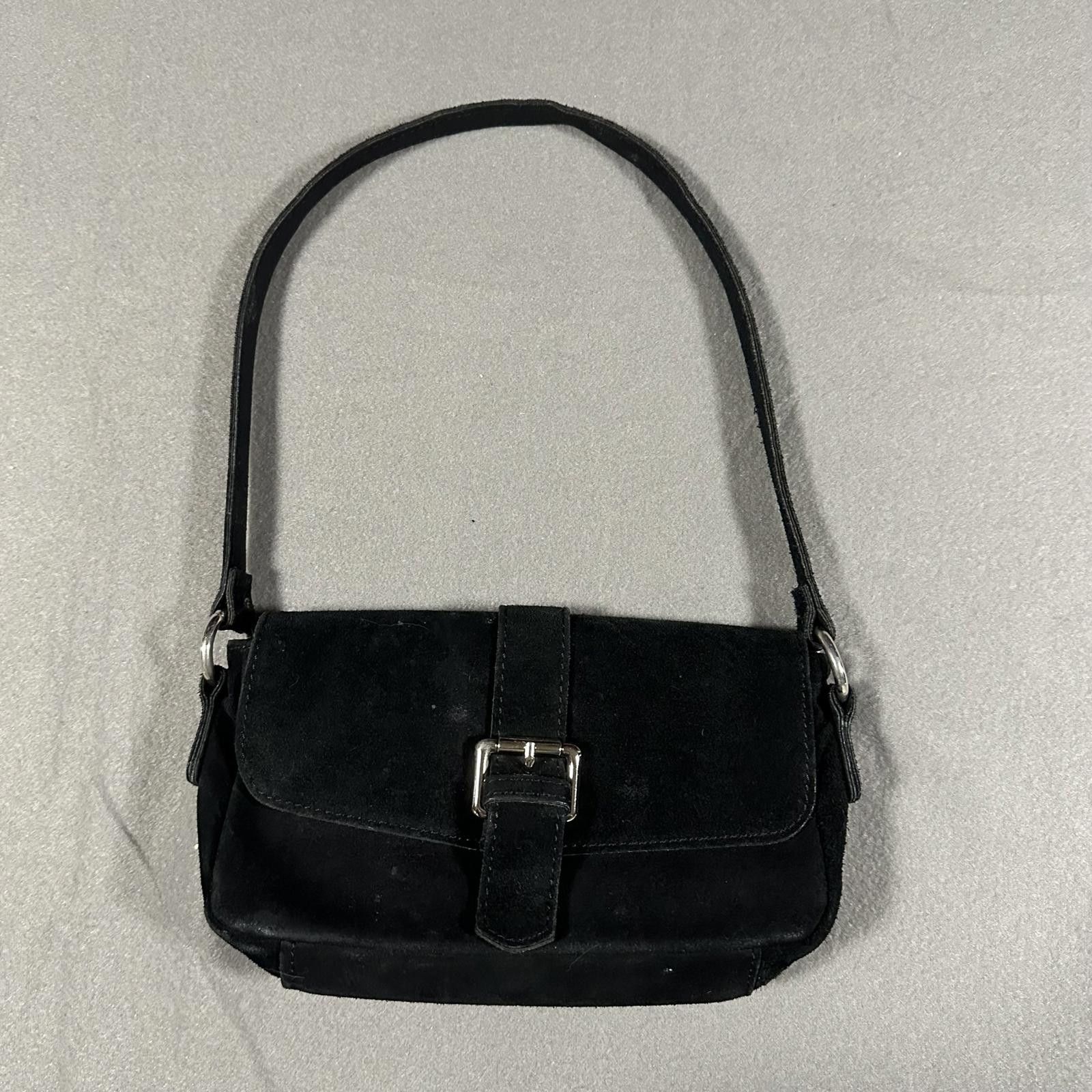 Other Brandy Melville Shoulder Bag Black Suede Buckle Size ONE SIZE - 1 Thumbnail