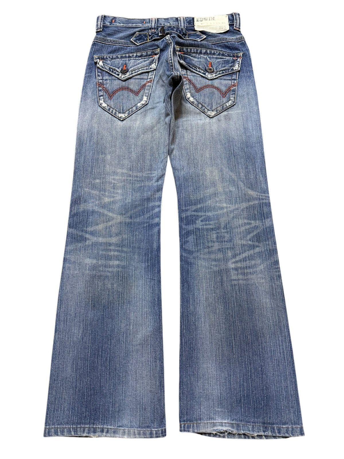 Edwin Vintage 90s Edwin XV Buckle Mud Wash Faded Wide Leg Baggy Size US 29 - 2 Thumbnail