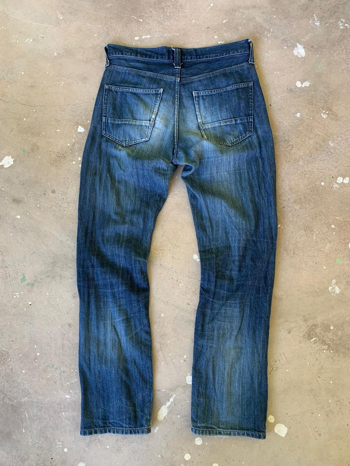 Japanese Brand Back Number Washi Denim Distressed Jeans Size US 29 - 9 Thumbnail