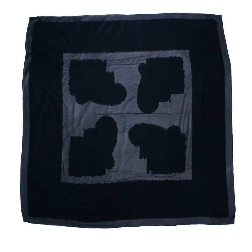 Giorgio Armani Giorgio Armani, black silk scarf with sheer Size ONE SIZE - 1 Thumbnail