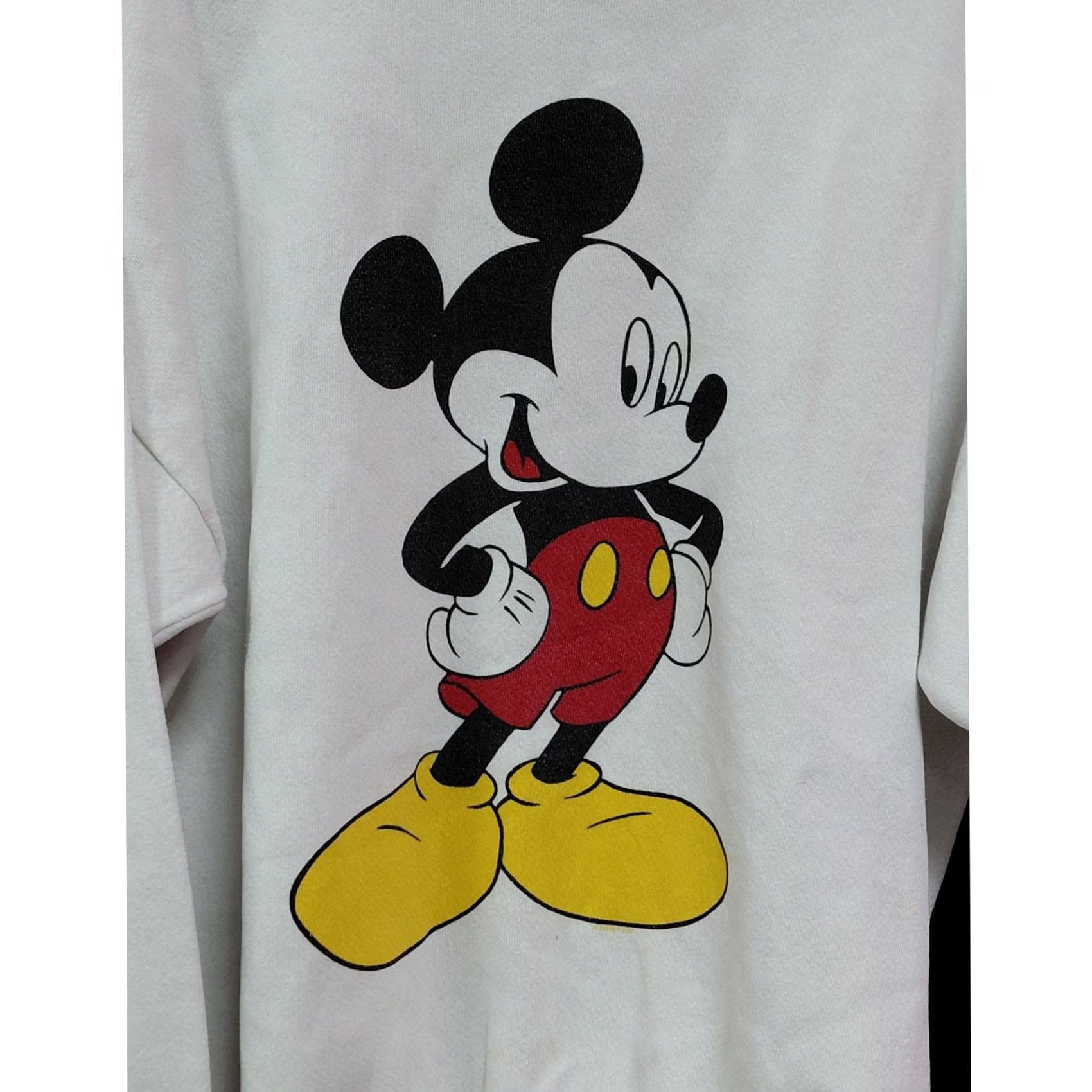 Mickey Unlimited MICKEY UNLIMITED White Sweatshirt Graphic Print Knit XL Adult Disney Size XL / US 12-14 / IT 48-50 - 3 Thumbnail