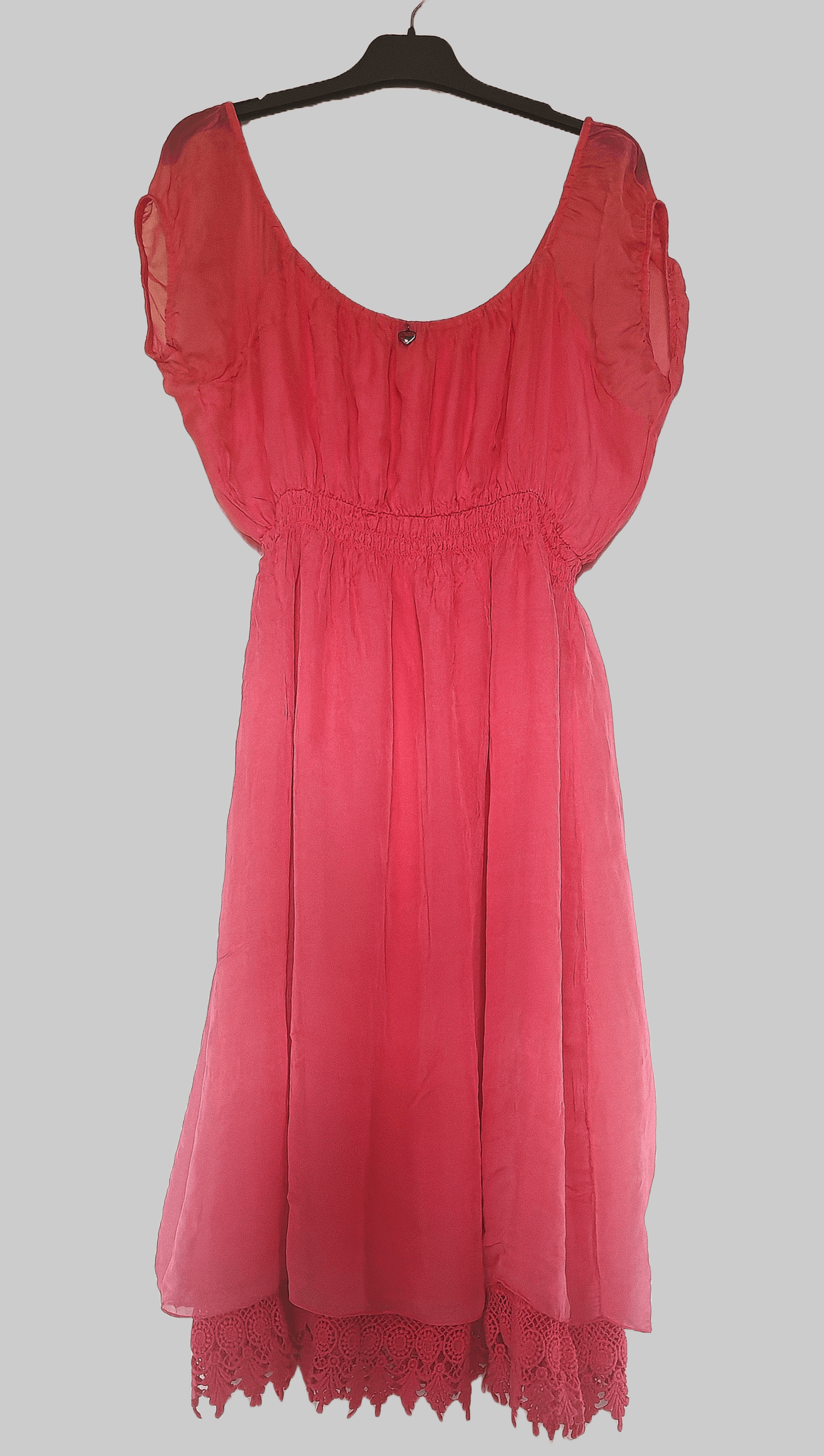 Vintage VTG Artigli Italian Silk Pink Babydoll Dress size M-L Y2K Size M / US 6-8 / IT 42-44 - 5 Thumbnail