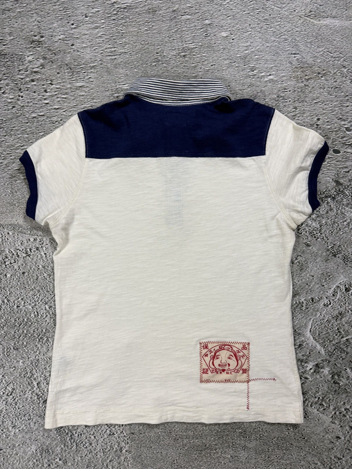 Evisu Evisu polo T-shirt big logo white Y2K Size M / US 6-8 / IT 42-44 - 6 Thumbnail