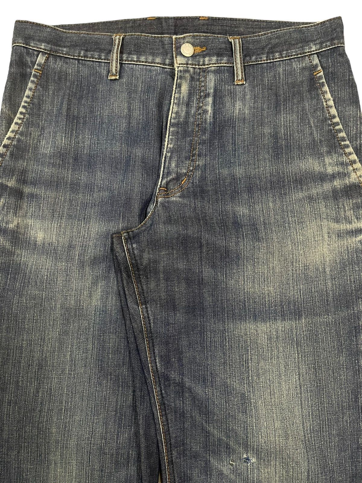 14th Addiction Vintage Japanese Brand Blue Wash Style Loose Jeans Size US 33 - 4 Thumbnail
