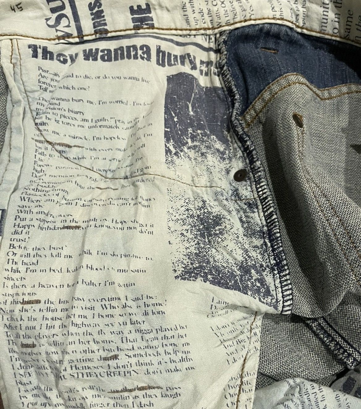 Rap Tees Vintage Tupac Shakur Baggy Jeans Size US 32 / EU 48 - 12 Thumbnail