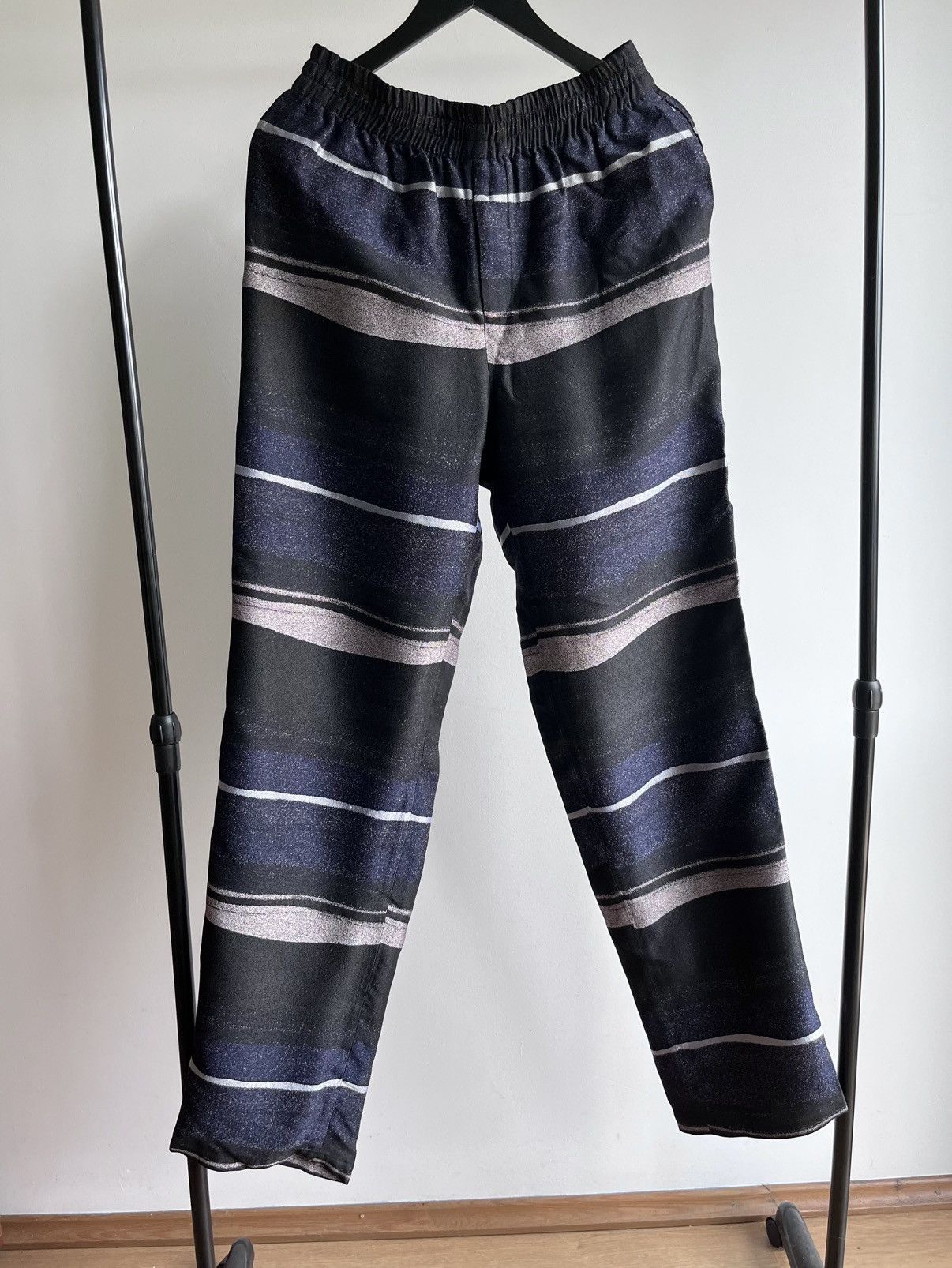 Sean Suen Super rare Sean Suen SS18 runway striped viscose pants Size US 31 - 1 Thumbnail