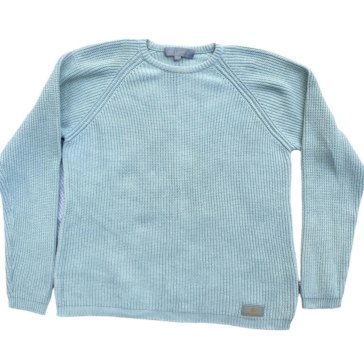 image of Louis Vuitton Vintage 2000 Lv Cup Mint Cotton Knit Oversize Sweater, Men's (Size Small)