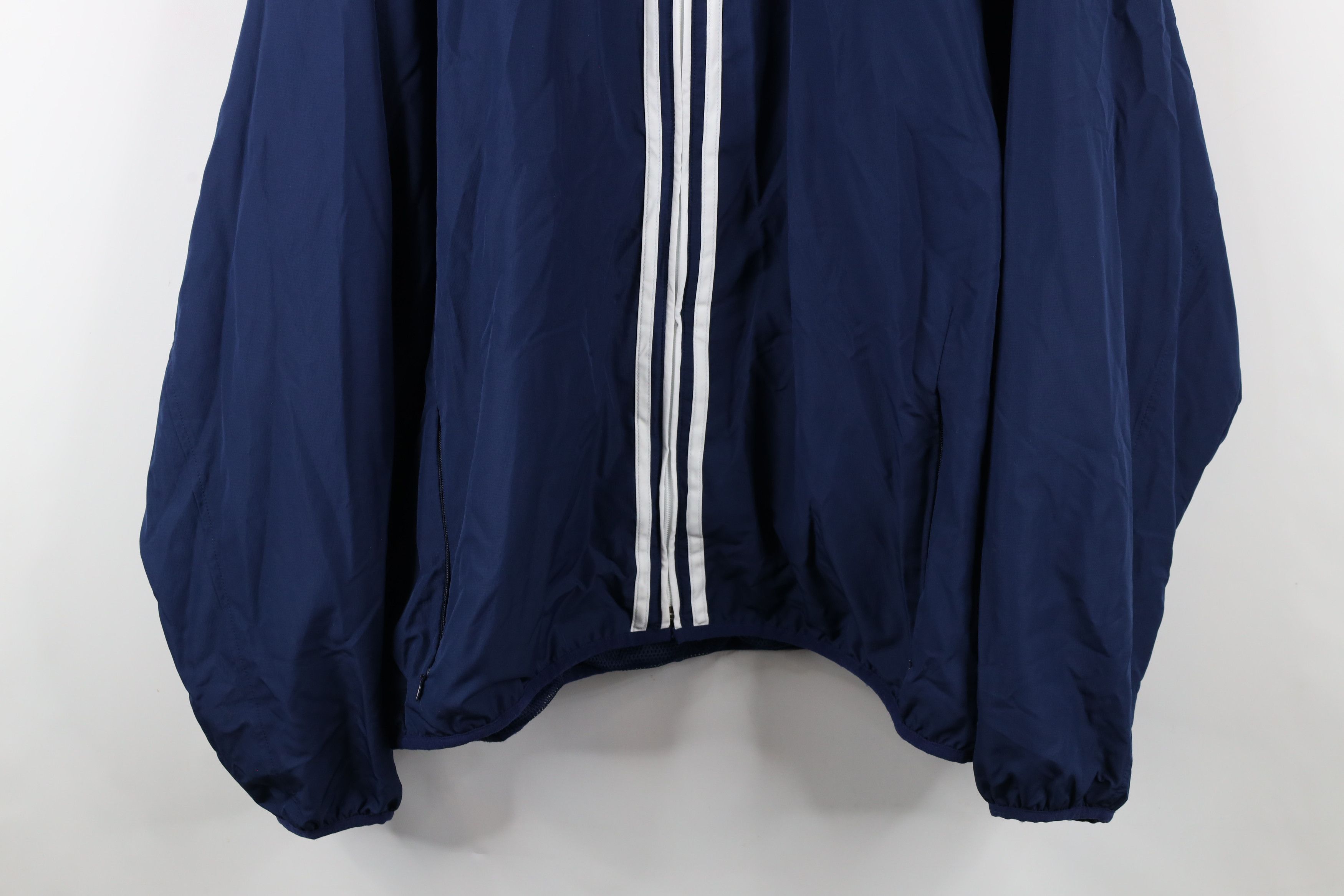 Adidas × Vintage Vintage Adidas Lined Full Zip Windbreaker Jacket Blue Size US XXL / EU 58 / 5 - 3 Thumbnail