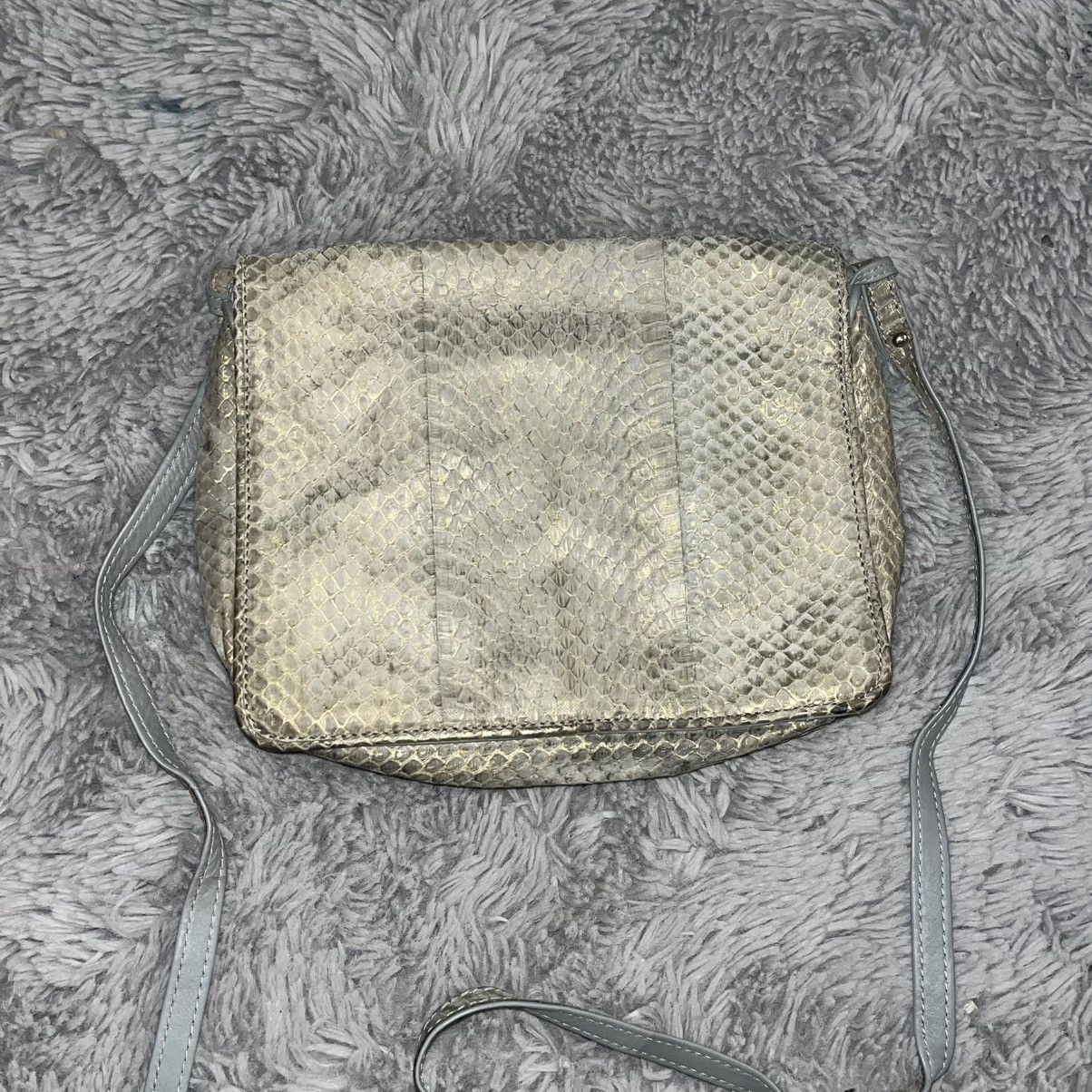 Donna Karan Donna Karan Gold Crossbody Bag with Snakeskin Texture Size ONE SIZE - 4 Thumbnail