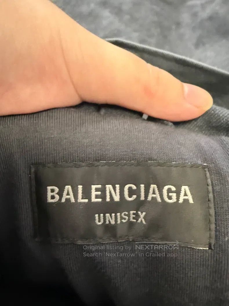 Balenciaga Balenciaga Back Letter Logo Retro Distressed Grey Denim Co Size US S / EU 44-46 / 1 - 3 Thumbnail
