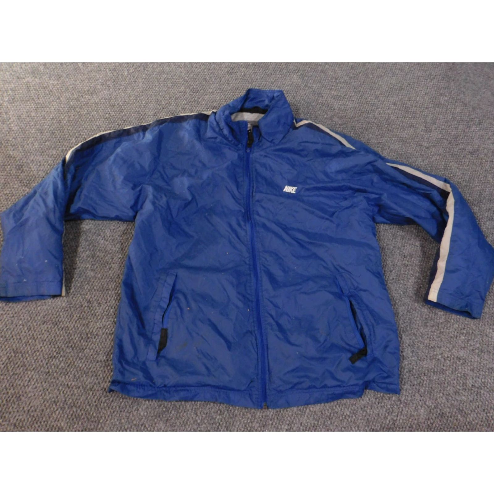 Nike VINTAGE Nike Jacket Mens L Blue windbreaker Y2K zip retro logo Size US L / EU 52-54 / 3 - 3 Thumbnail