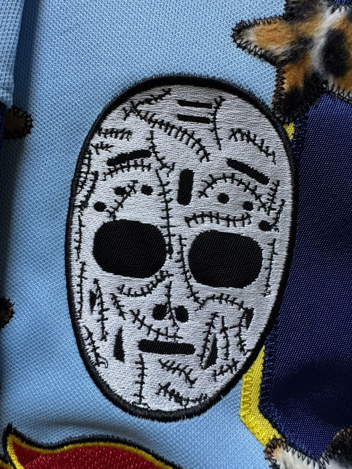 Supreme Supreme Fire & Ice Patches Hockey Jersey Light Blue Size US L / EU 52-54 / 3 - 4 Thumbnail