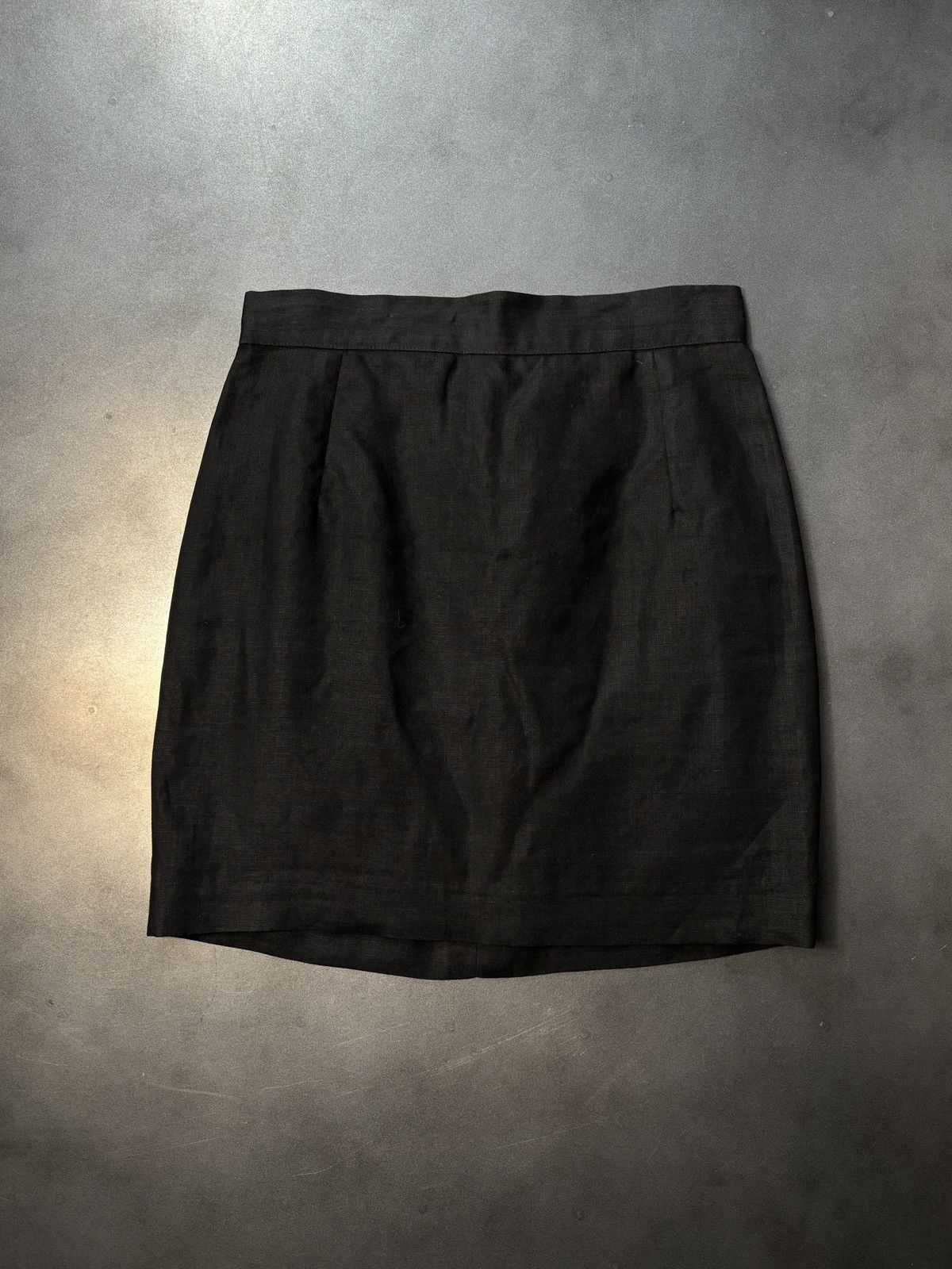 GianMarco Venturi × Vintage Vintage Gian Marco Venturi Mini Skirt 90s Linen Skirt Short Size 27" / US 4 / IT 40 - 6 Thumbnail