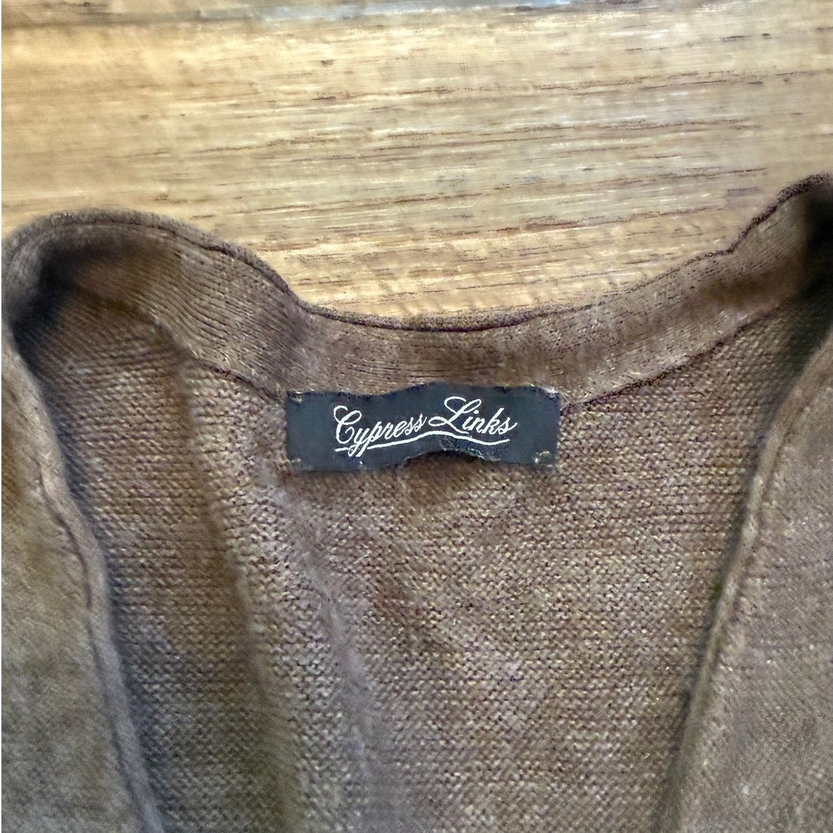 Vintage Vintage Brown Knit Cardigan Sweater Size US XL / EU 56 / 4 - 4 Thumbnail