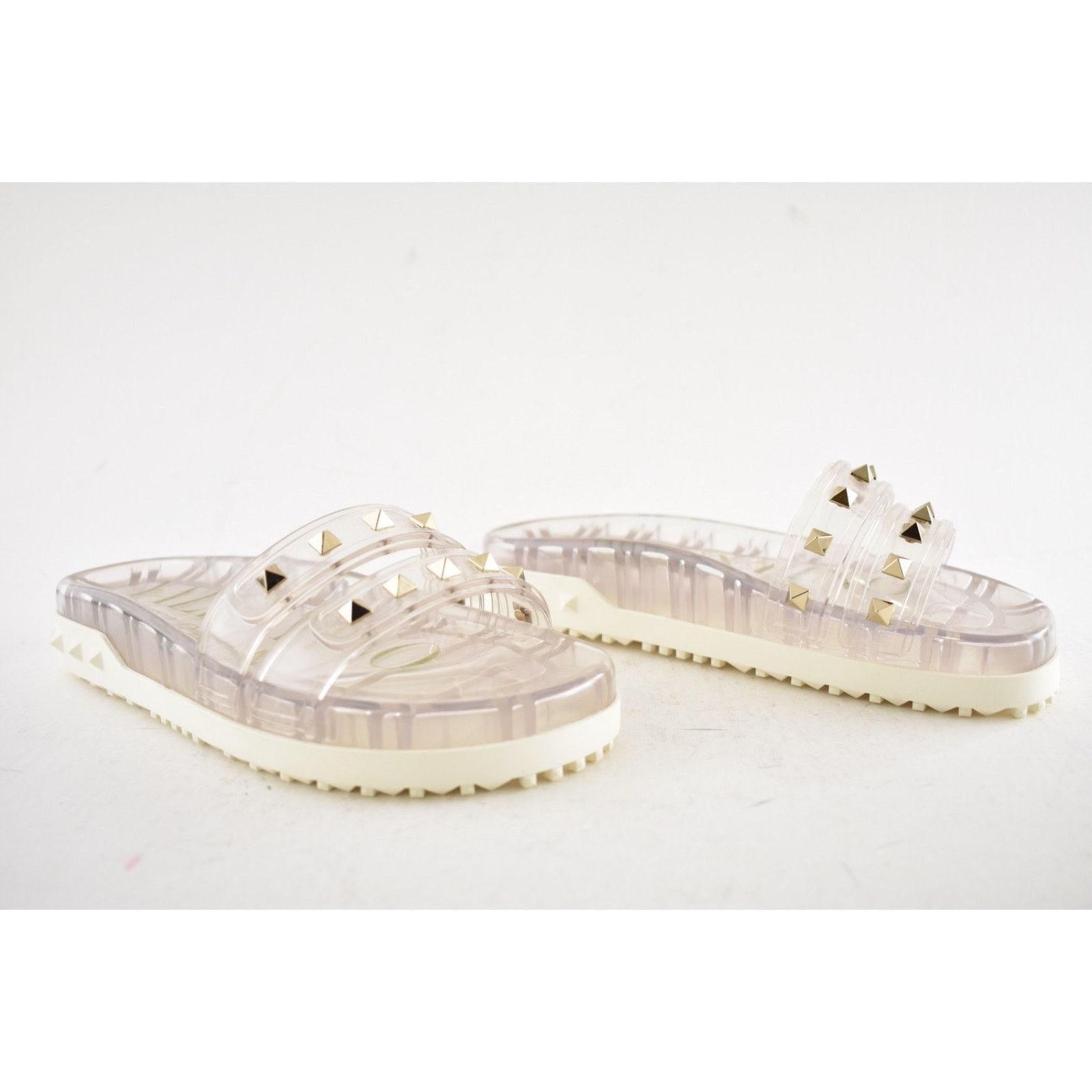 Valentino Valentino Rockstud Clear Rubber Strap Flat Slide Flip Flop Size US 5 / IT 35 - 4 Thumbnail