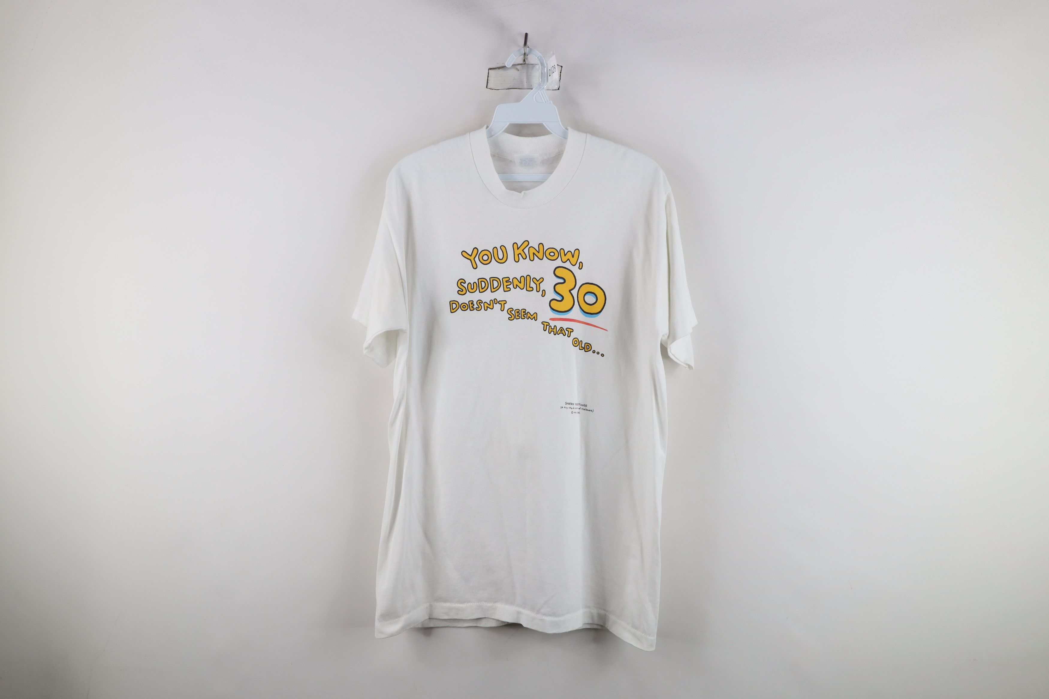 Vintage Vintage 90s Streetwear 30th Birthday Short Sleeve T-Shirt Size L / US 10 / IT 46 - 1 Thumbnail