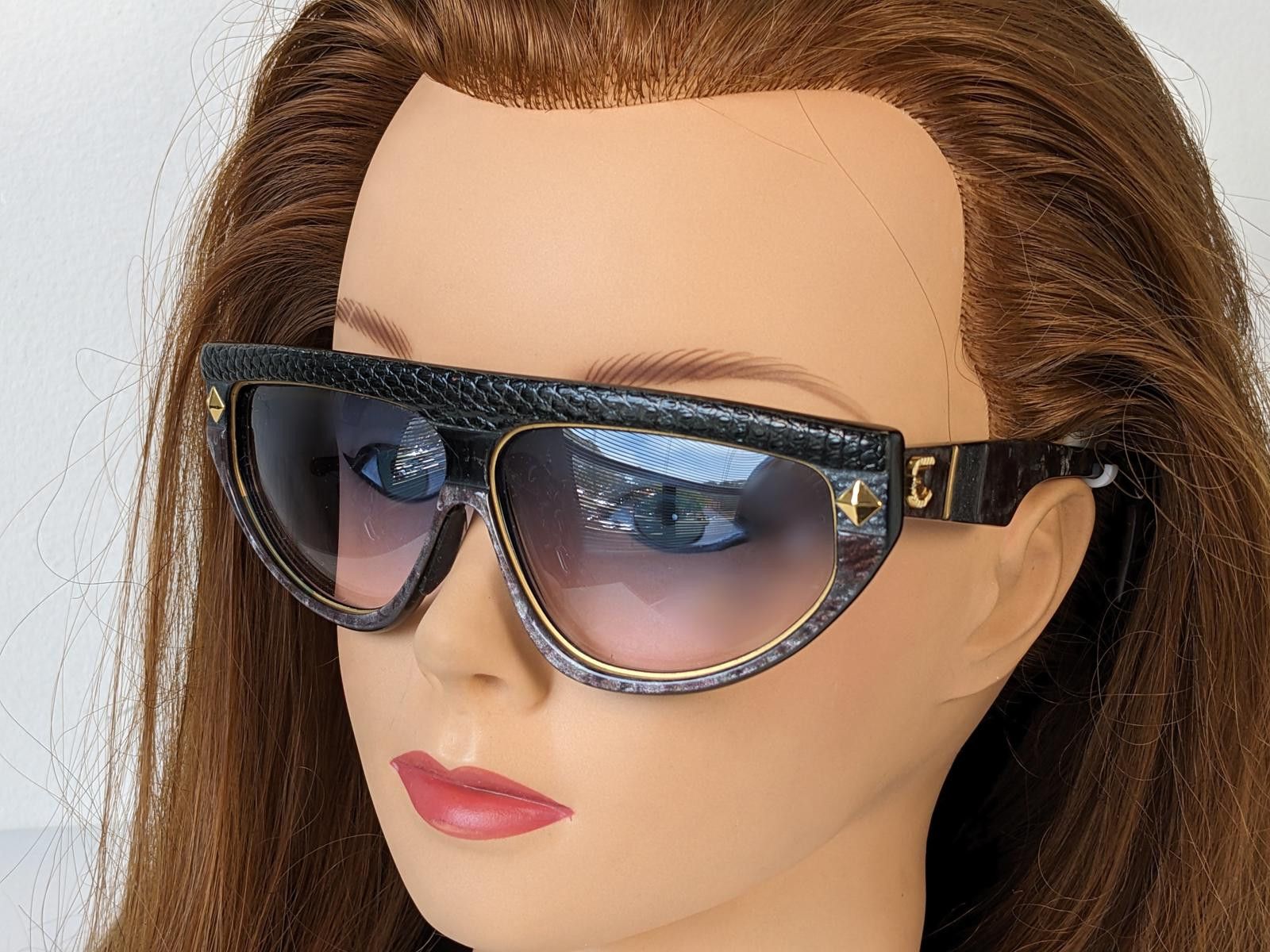Other Claudia Carlotti France Stratos CC21 Snake Sunglasses Black Size ONE SIZE - 5 Thumbnail