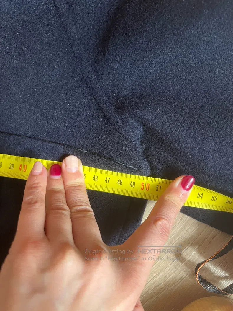 Hermes Hermes Deep blue cashmere coat with pig nose design Size XS / US 0-2 / IT 36-38 - 6 Thumbnail