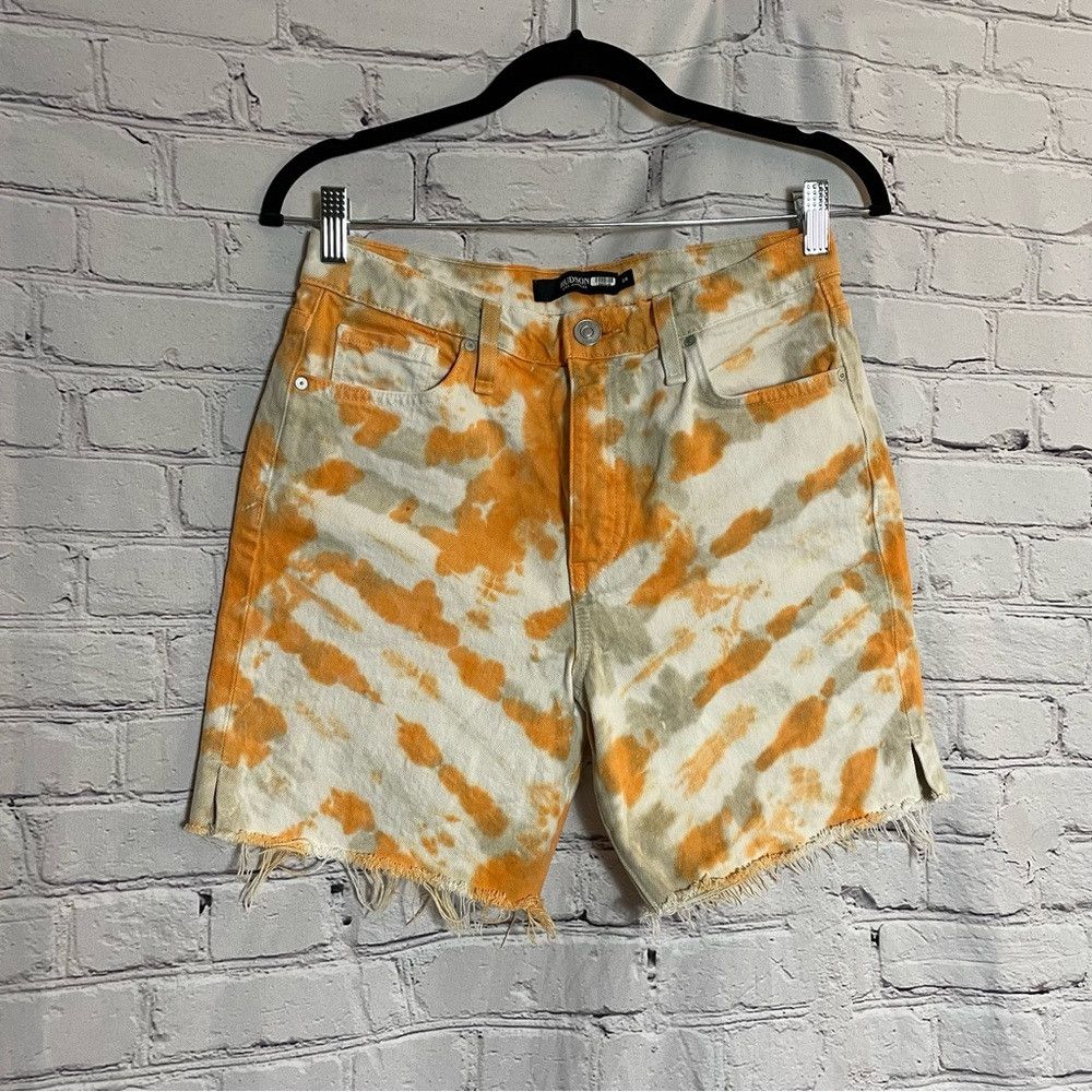 Hudson Hudson Denim Hana Shorts Grey Orange Tie Dye Size 28 Size 28" / US 6 / IT 42 - 2 Thumbnail