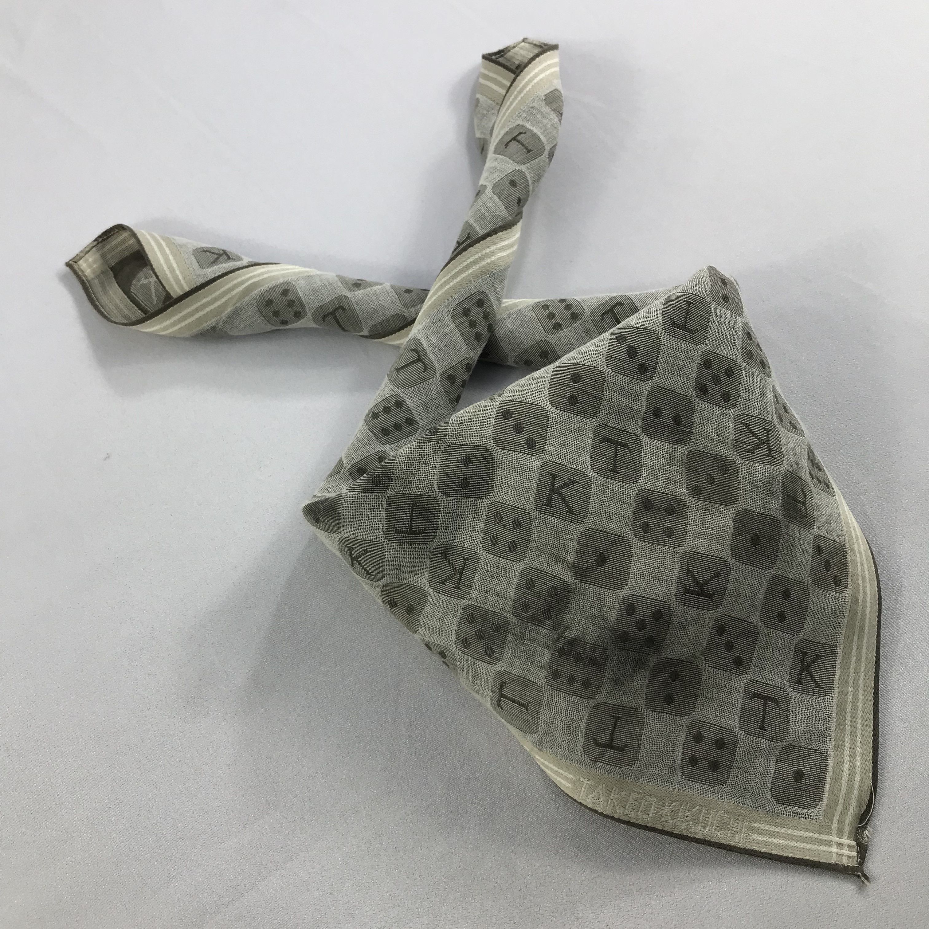 Takeo Kikuchi × Vintage Takeo Kikuchi Bandana / Handkerchief / Neckerchief - S2621 Size ONE SIZE - 4 Thumbnail